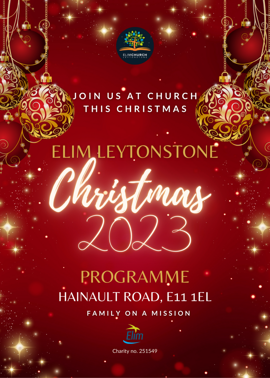 Christmas 2023 Elim Church Leytonstone